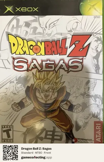 Dragon Ball Z: Sagas Xbox, NTSC box front