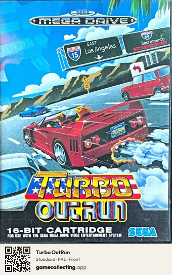 Turbo OutRun Sega Mega Drive / Genesis, PAL box front