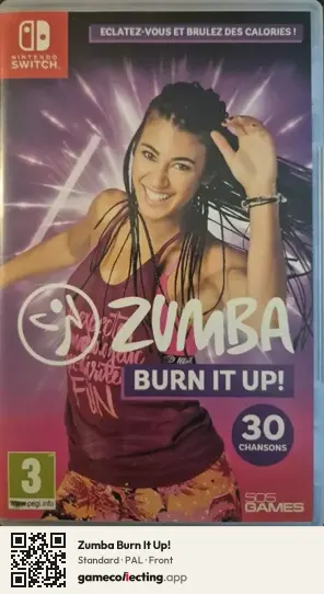Zumba Burn It Up! Nintendo Switch, PAL box front