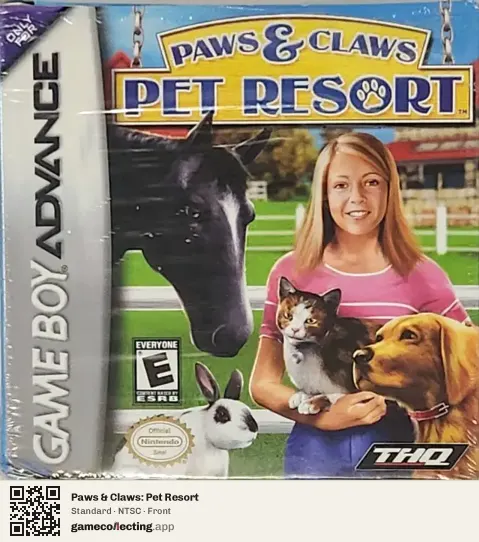 Paws & Claws: Pet Resort Game Boy Advance, NTSC box front