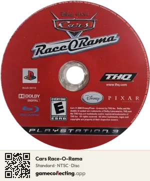 Cars Race-O-Rama PlayStation 3, NTSC disc