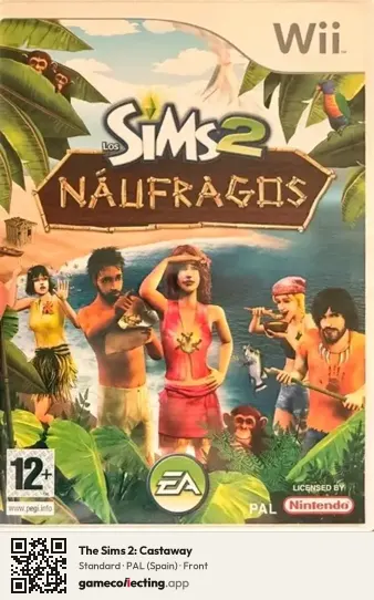 The Sims 2: Castaway Nintendo Wii, Spain box front