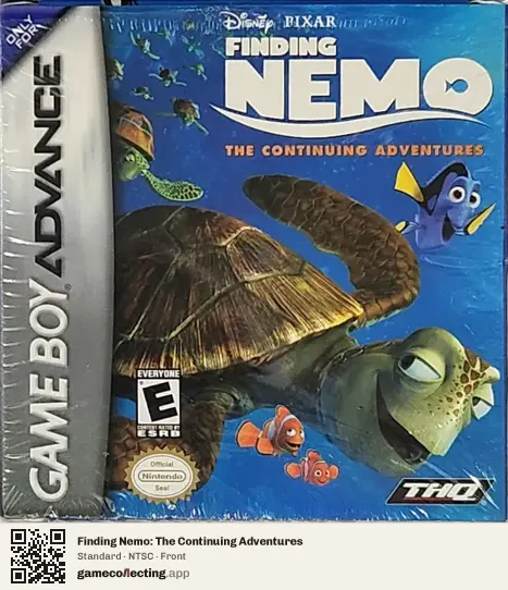 Finding Nemo: The Continuing Adventures Game Boy Advance, NTSC box front