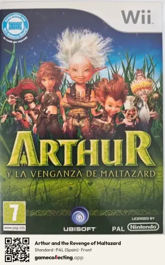 Arthur and the Revenge of Maltazard Nintendo Wii, Spain box front