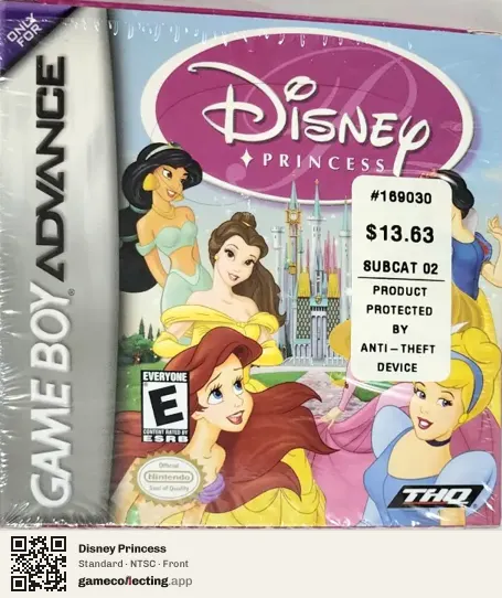 Disney Princess Game Boy Advance, NTSC box front