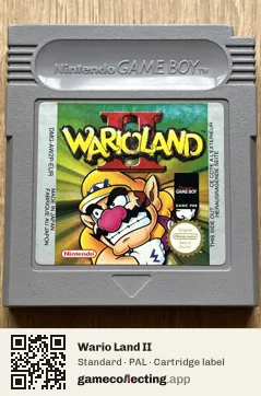 Wario Land II Game Boy, PAL cartridge label