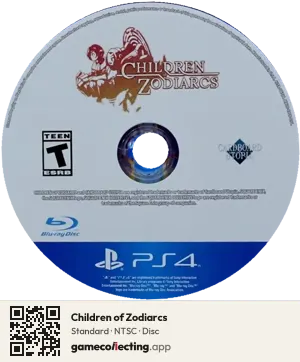 Children of Zodiarcs PlayStation 4, NTSC disc