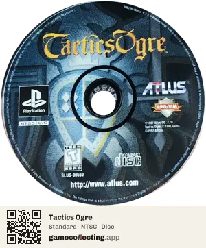 Tactics Ogre PlayStation, NTSC disc
