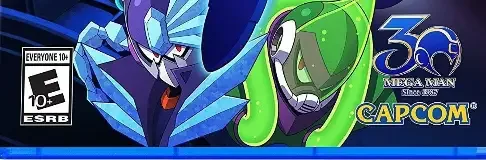 Mega Man 11, the ESRB box on its front