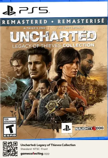 Uncharted: Legacy of Thieves Collection PlayStation 5, NTSC box front