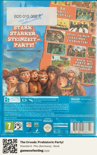The Croods: Prehistoric Party! Nintendo Wii U, Germany box back