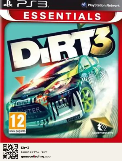 Dirt 3 PlayStation 3, PAL box front