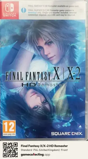 Final Fantasy X/X-2 HD Remaster Nintendo Switch, United Kingdom box front
