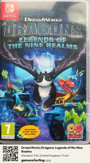 DreamWorks Dragons: Legends of the Nine Realms Nintendo Switch, United Kingdom box front