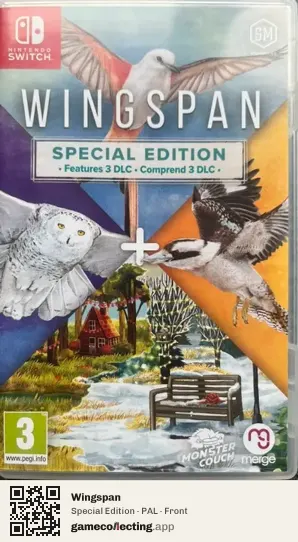 Wingspan Nintendo Switch, PAL box front