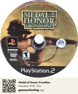 Medal of Honor: Frontline PlayStation 2, NTSC disc