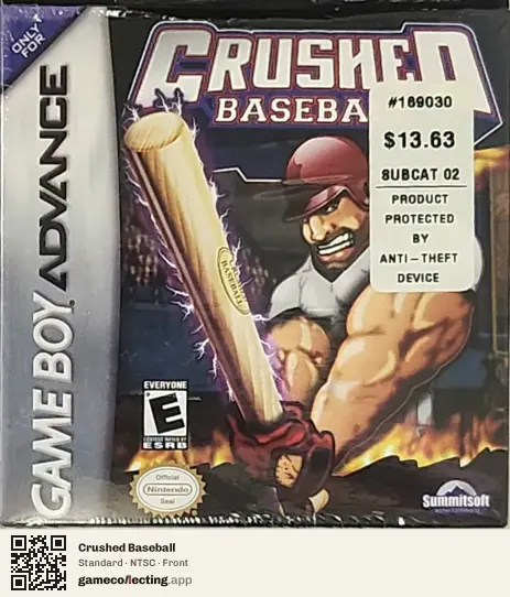 Crushed Baseball Game Boy Advance, NTSC box front