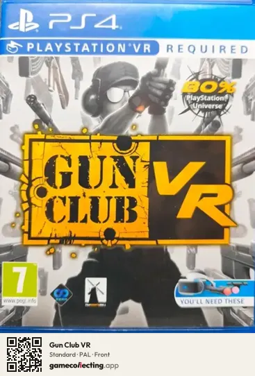 Gun Club VR PlayStation 4, PAL box front