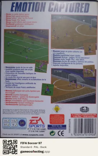 FIFA Soccer 97 Sega Mega Drive / Genesis, PAL box back