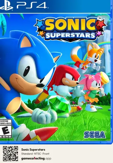 Sonic Superstars PlayStation 4, NTSC box front
