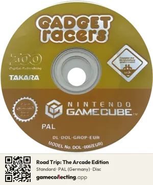 Road Trip: The Arcade Edition Nintendo GameCube, PAL disc