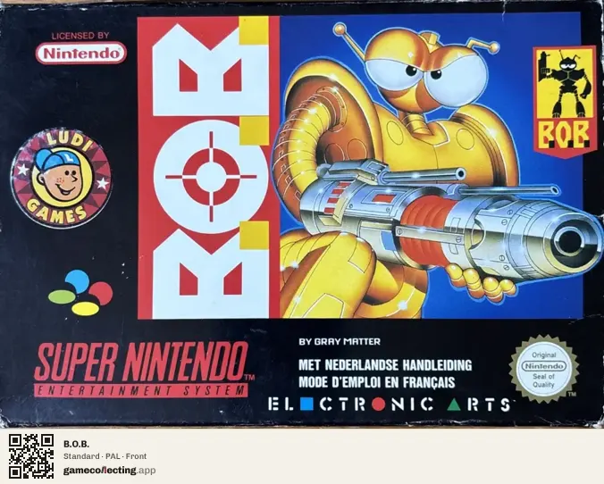 B.O.B. Super Nintendo Entertainment System, PAL box front