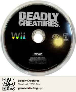Deadly Creatures Nintendo Wii, NTSC disc