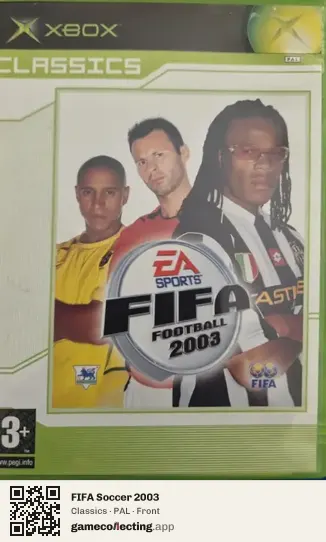 FIFA Soccer 2003 Xbox, PAL box front