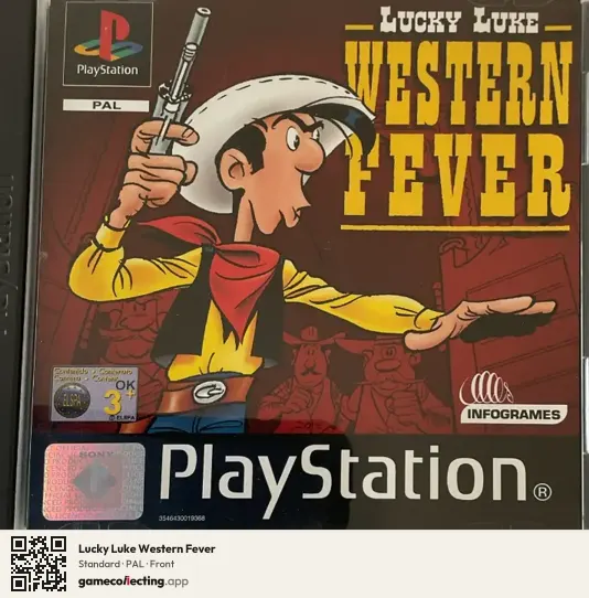 Lucky Luke Western Fever PlayStation, PAL box front