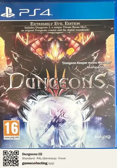Dungeons III PlayStation 4, Germany box front