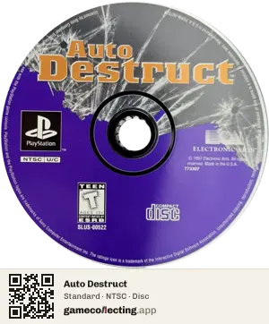 Auto Destruct PlayStation, NTSC disc