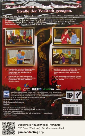 Desperate Housewives: The Game Computer, Germany box back