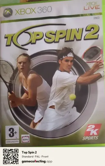 Top Spin 2 Xbox 360, PAL box front