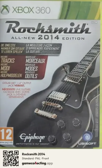Rocksmith 2014 Xbox 360, PAL box front