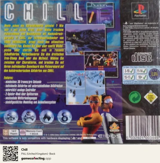 Chill PlayStation, United Kingdom box back