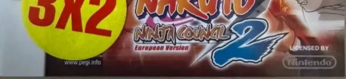 Naruto: Ninja Council 2: European Version, the PEGI square on its front