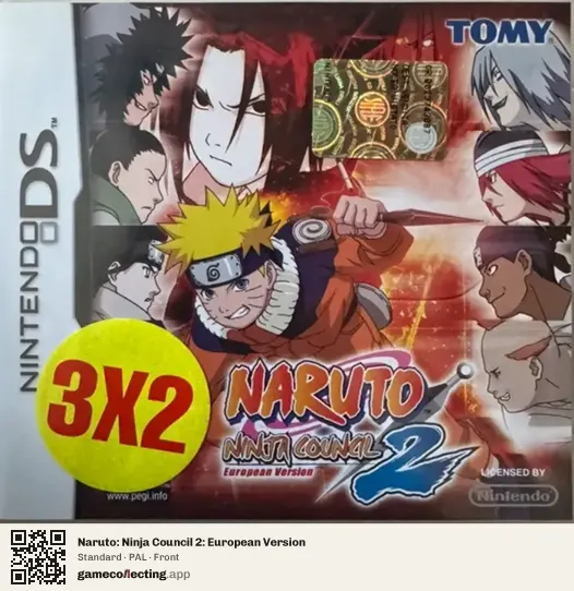 Naruto: Ninja Council 2: European Version Nintendo DS, PAL box front