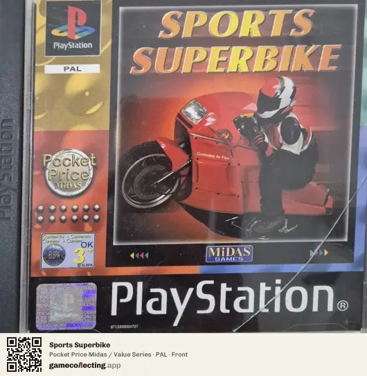 Sports Superbike PlayStation, PAL box front