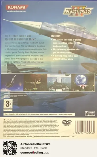 Airforce Delta Strike PlayStation 2, PAL box back