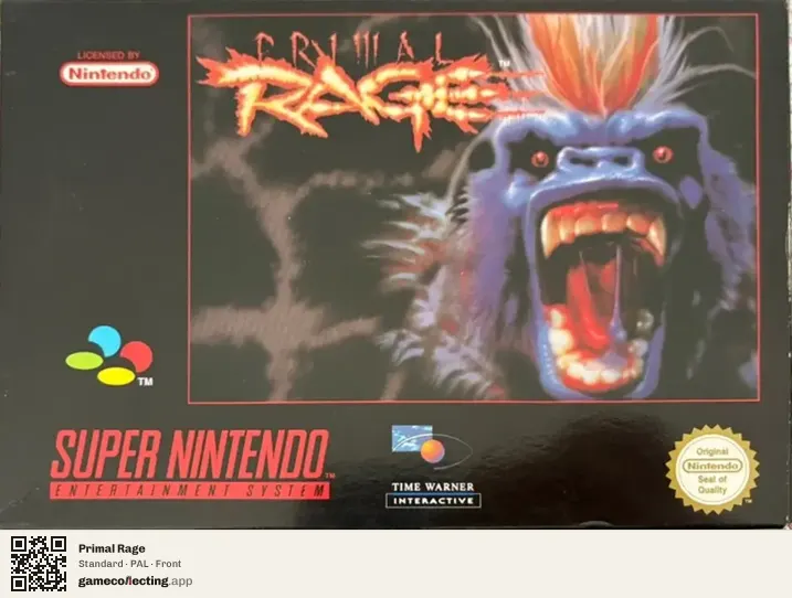 Primal Rage Super Nintendo Entertainment System, PAL box front