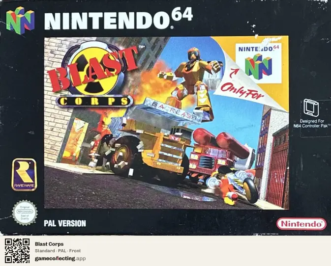 Blast Corps Nintendo 64, PAL box front
