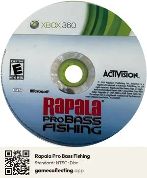 Rapala Pro Bass Fishing Xbox 360, NTSC disc