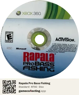 Rapala Pro Bass Fishing Xbox 360, NTSC disc