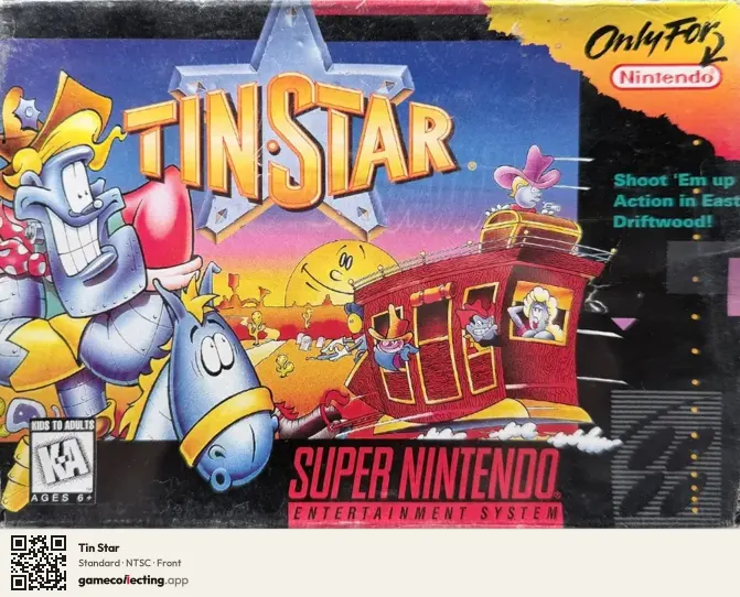 Tin Star Super Nintendo Entertainment System, NTSC box front