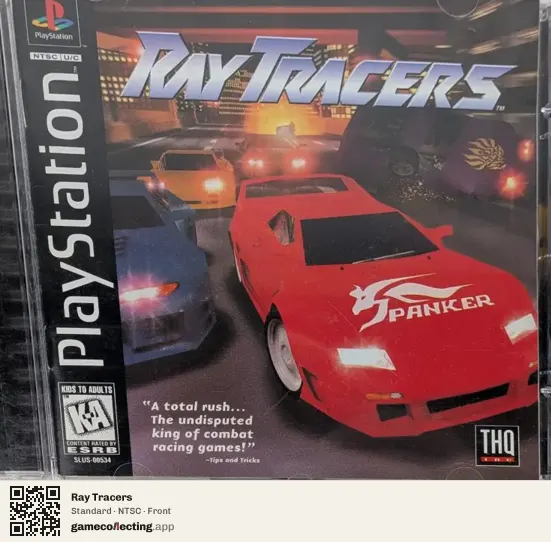 Ray Tracers PlayStation, NTSC box front