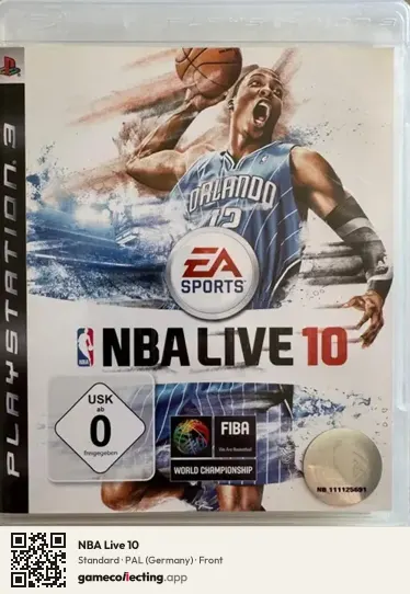 NBA Live 10 PlayStation 3, Germany box front