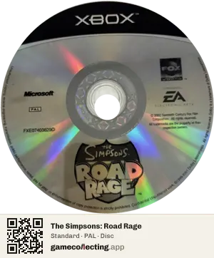 The Simpsons: Road Rage Xbox, PAL disc