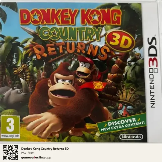 Donkey Kong Country Returns 3D Nintendo 3DS, PAL box front