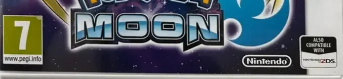 Pokémon Moon, the PEGI square on its front
