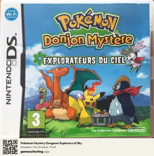 Pokémon Mystery Dungeon: Explorers of Sky Nintendo DS, France box front